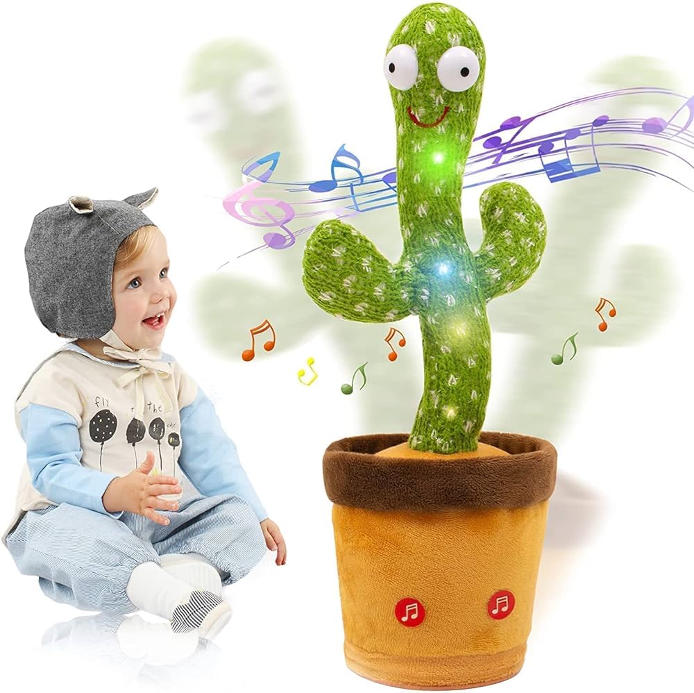 Dancing cactus talking cactus Stuffed Plush Toy Electronic toy with song plush cactus potted toy Early Education Toy For kids